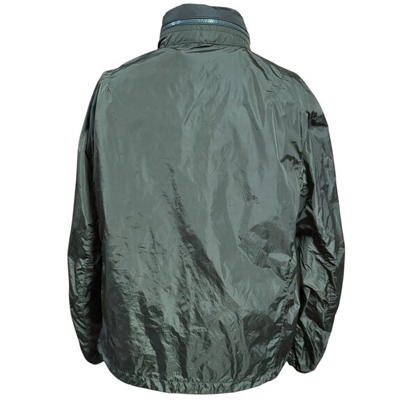 Polo Ralph Lauren Rain Jacket Windbreaker Hideaway Hood Mens XXL Olive Green - Picture 7 of 11